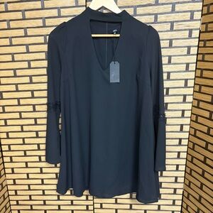 Lucca Black Cutout‎ Neck Dress Size Small